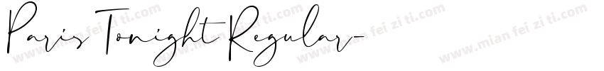 Paris Tonight Regular字体转换